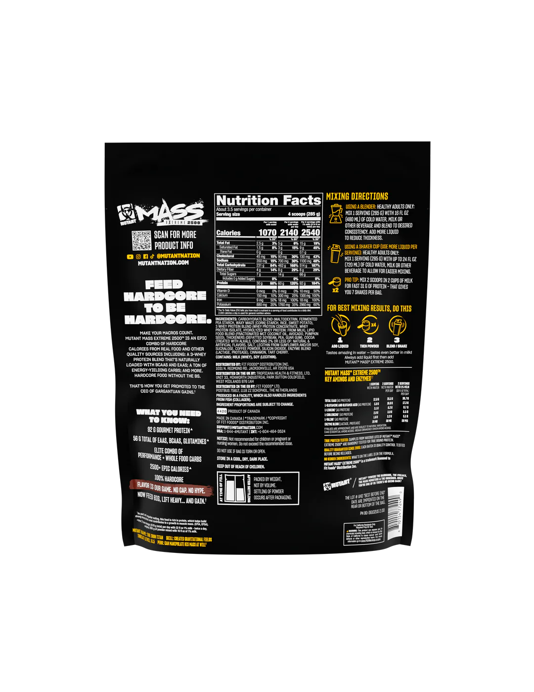 MUTANT® MASS EXTREME 2500™ 2.2lbs